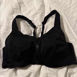 VSX Black Zipper Front Sports Bra
